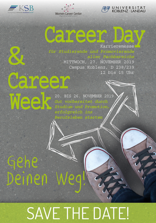 large Plakat Career Day der Universität Koblenz