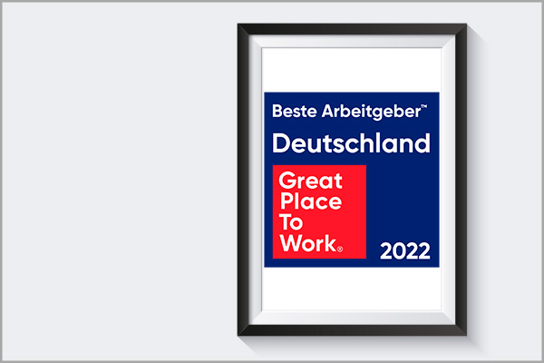 Bild der Auszeichnung Great Place to Work Deutschland Beste Arbeitgeber 2022