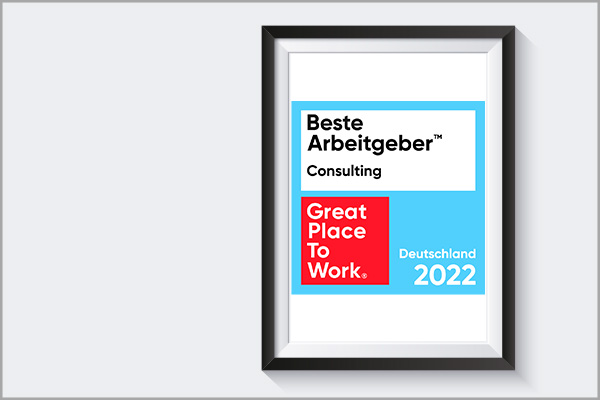 Bild der Auszeichnung Great Place to Work: Beste Arbeitgeber in der Consultingbranche 2022