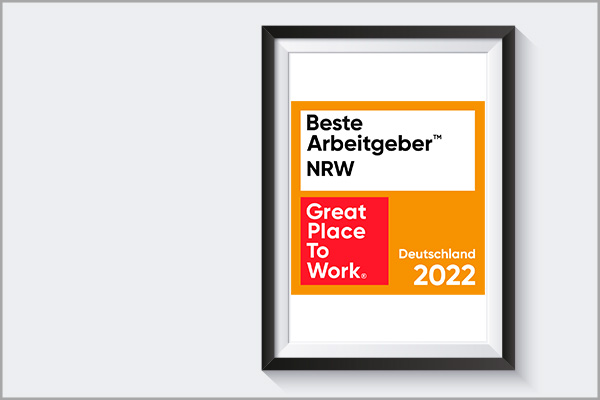 Bild der Auszeichnung Great Place to Work: Beste Arbeitgeber in NRW 2022