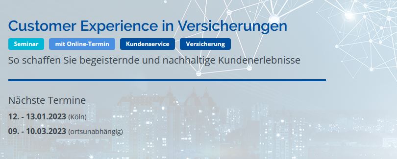 Customer Experience in Versicherungen_Management Circle Seminar
