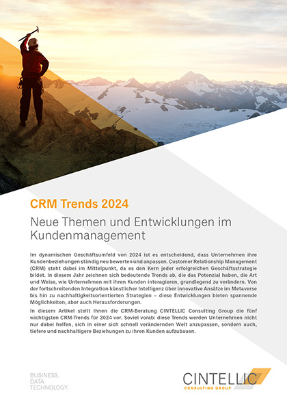 Titelbild der Cintellic-Publikation CRM Trends 2024